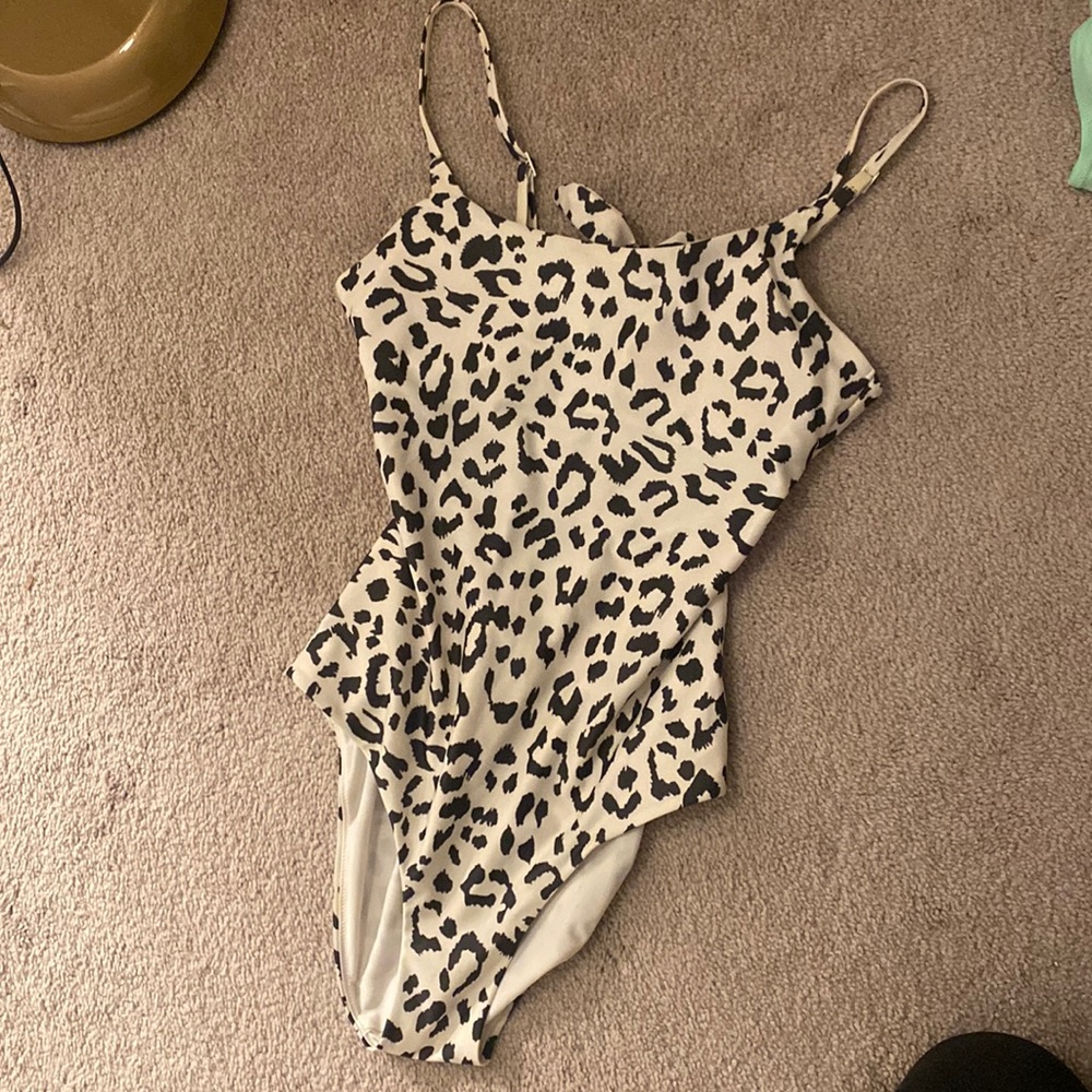 Leopard one piece bathing suit